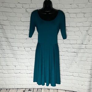 LuLaRoe Teal Midi Dress